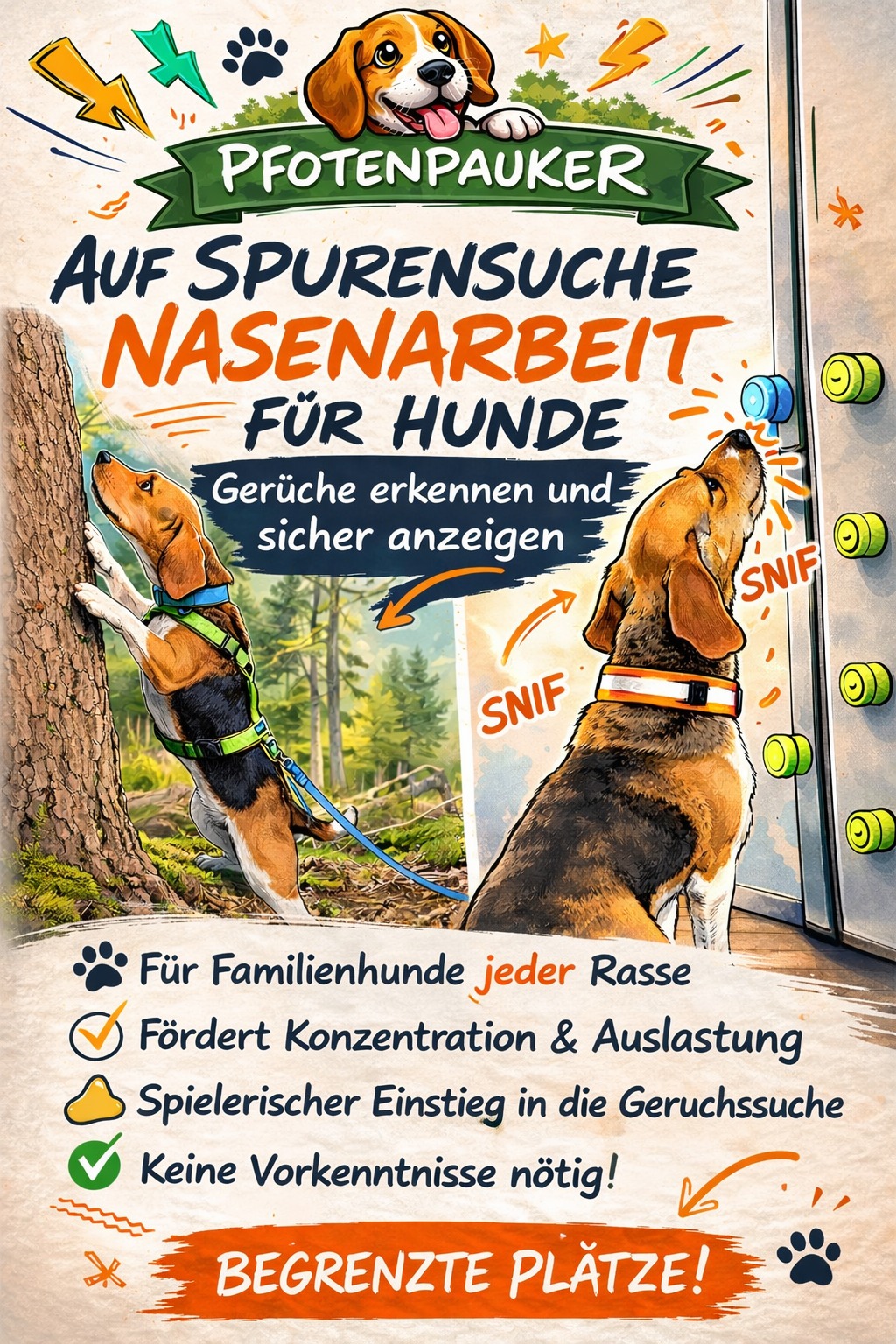 Auf Spurensuchen - Nasenarbeit für Hunde